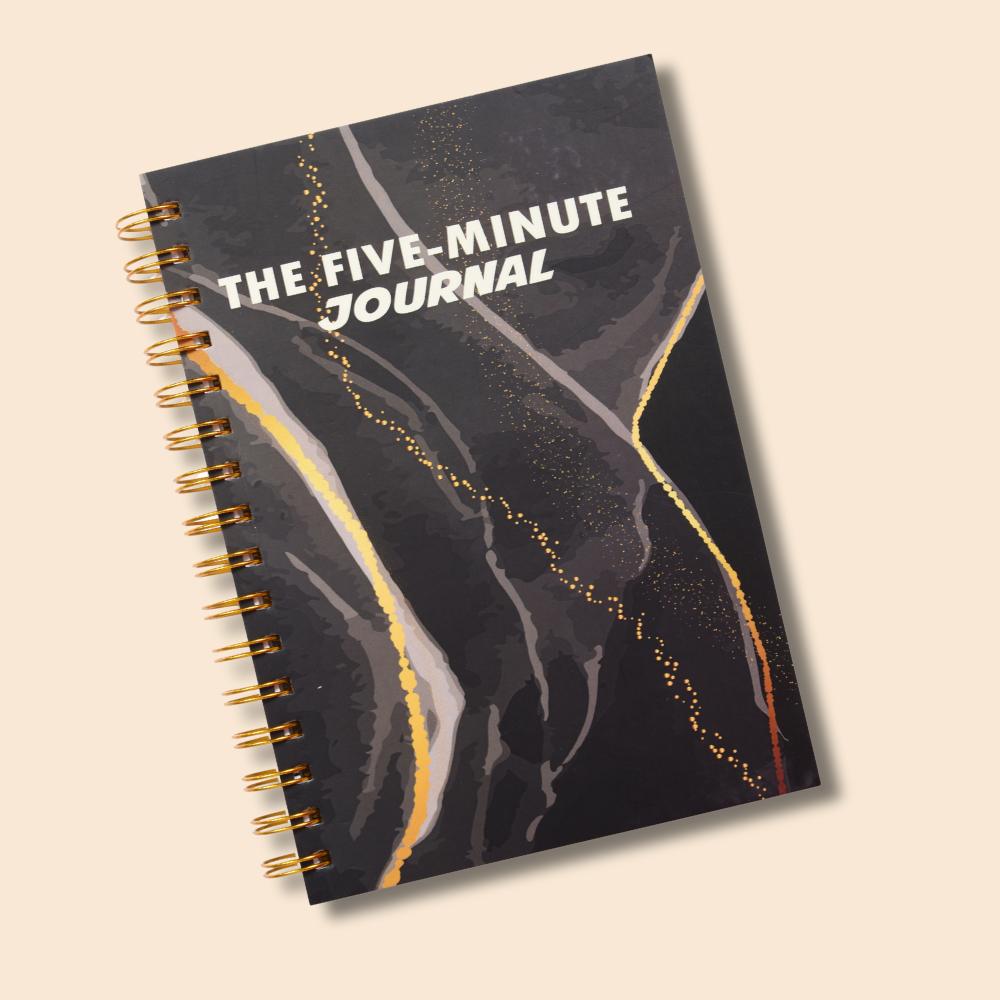 Five Minute Journal - Black/Gold – Prickly pear me