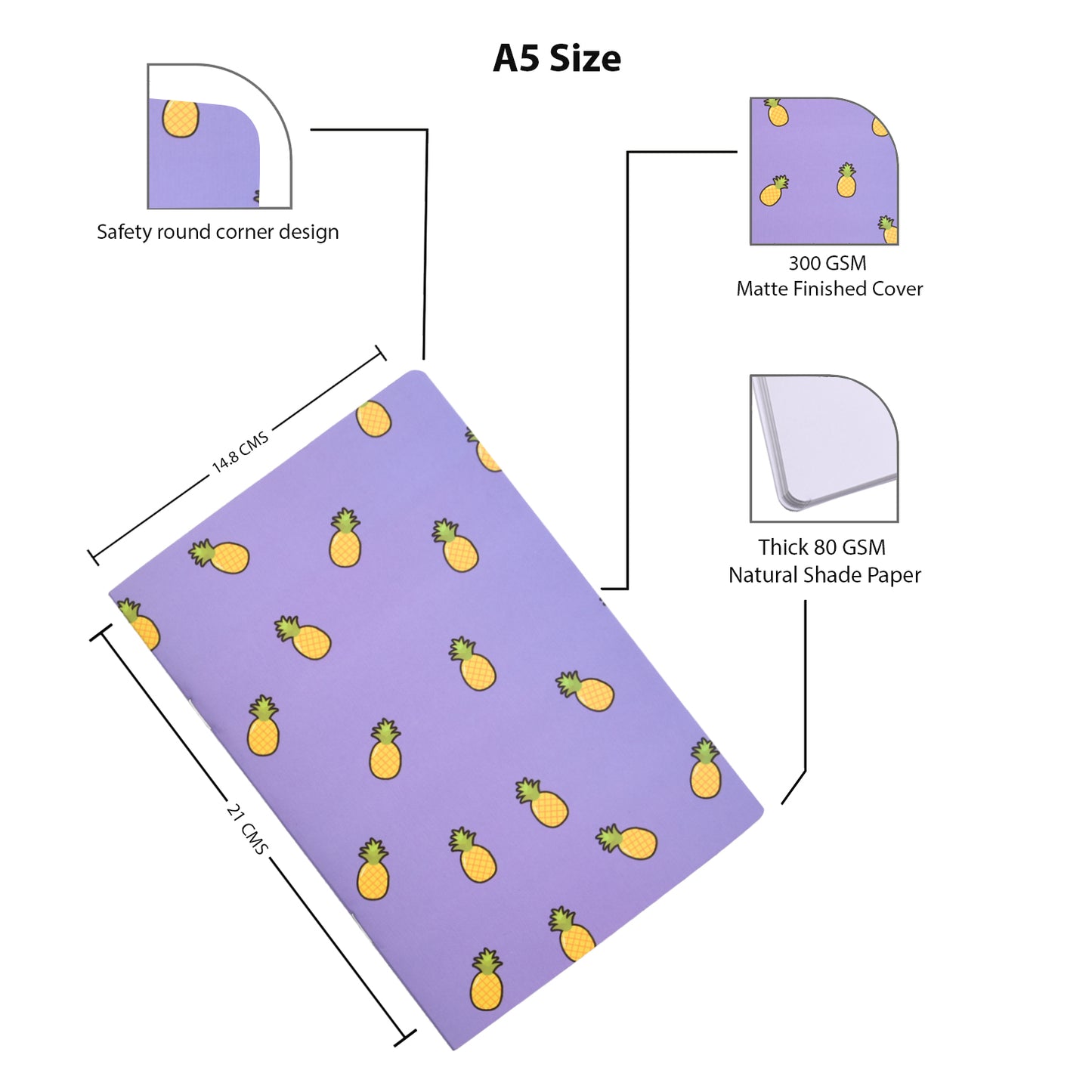 Fruits – Set of 4 Notebooks