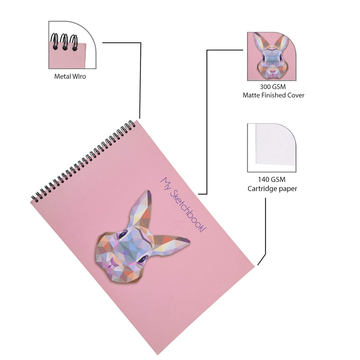 Pack of 9 Sketchbook – Rabbit (Navratri Special)