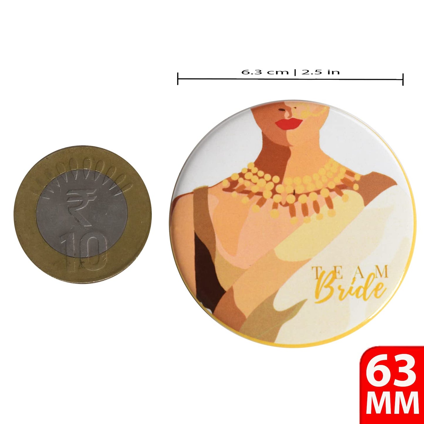 Papboo Wedding Badges (Bride & Groom Combo)