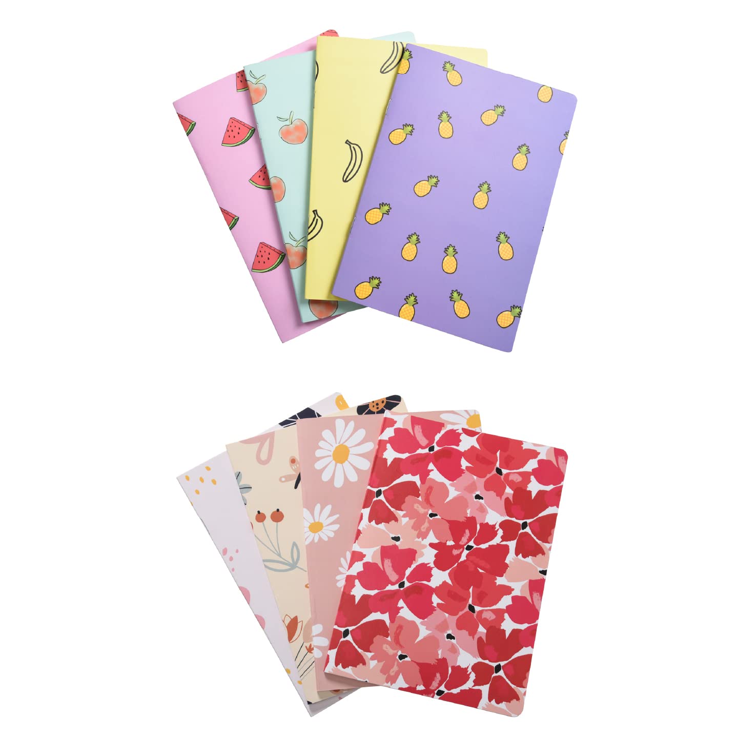 Fruits & Floral - Set of 8 Notebooks