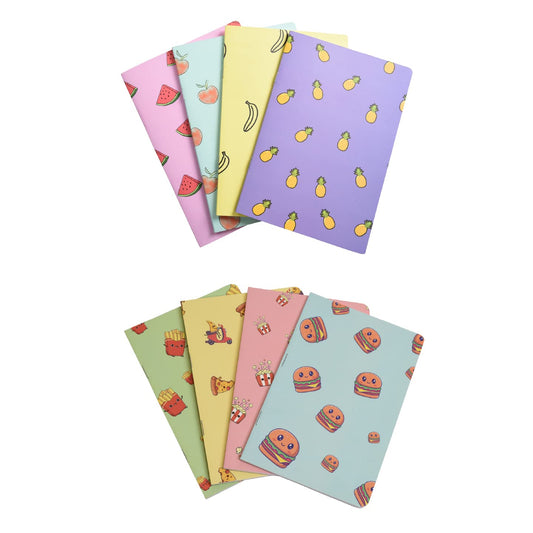 Fruits & Snacks - Set of 8 Notebooks