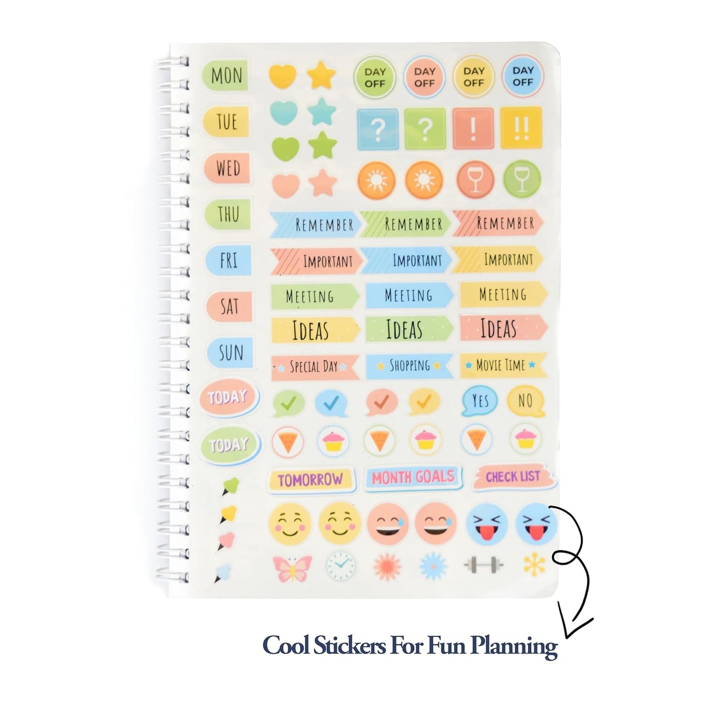 A5 Hardcover Daily Planner(Blue White)