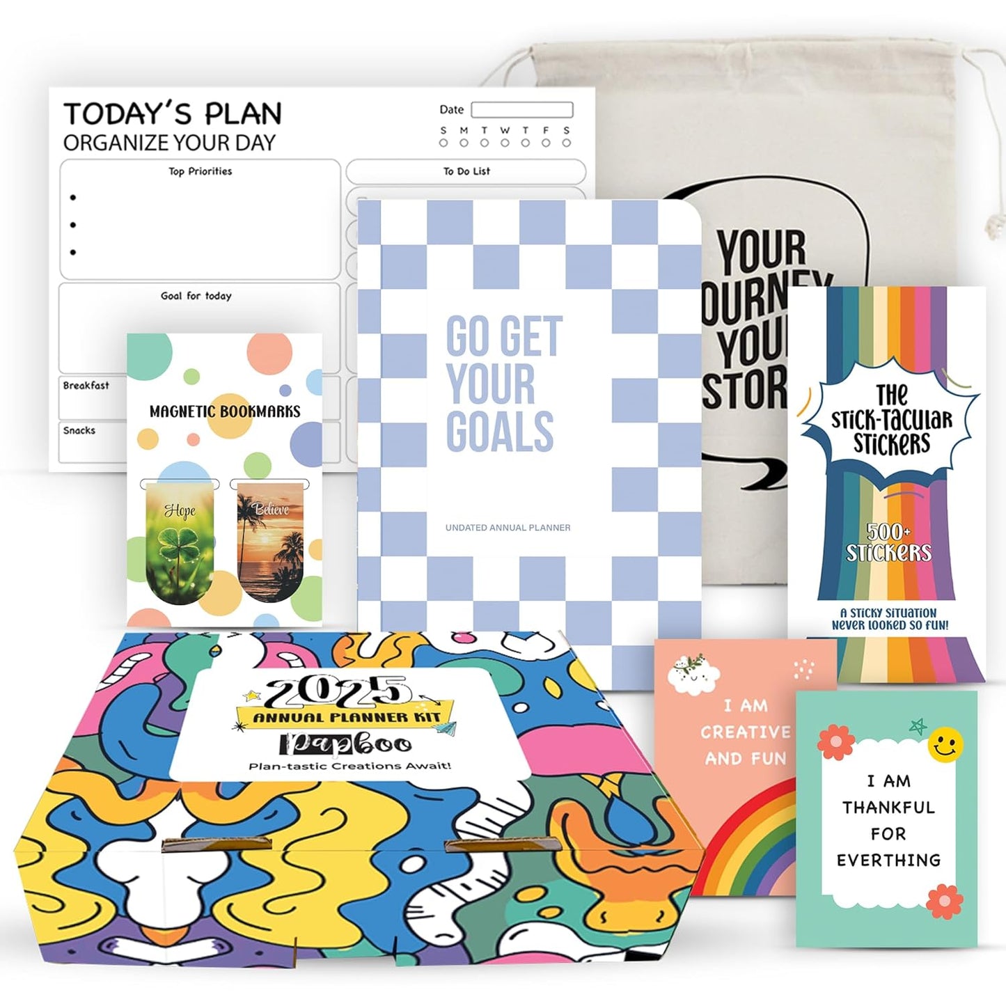 2025 Undated Annual Planner Kit - Goals