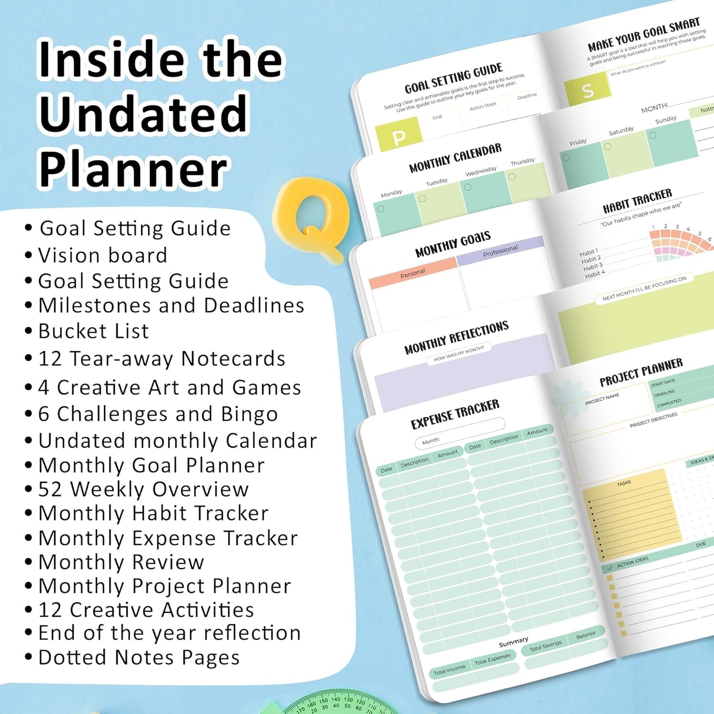 2025 Undated Annual Planner - Goals
