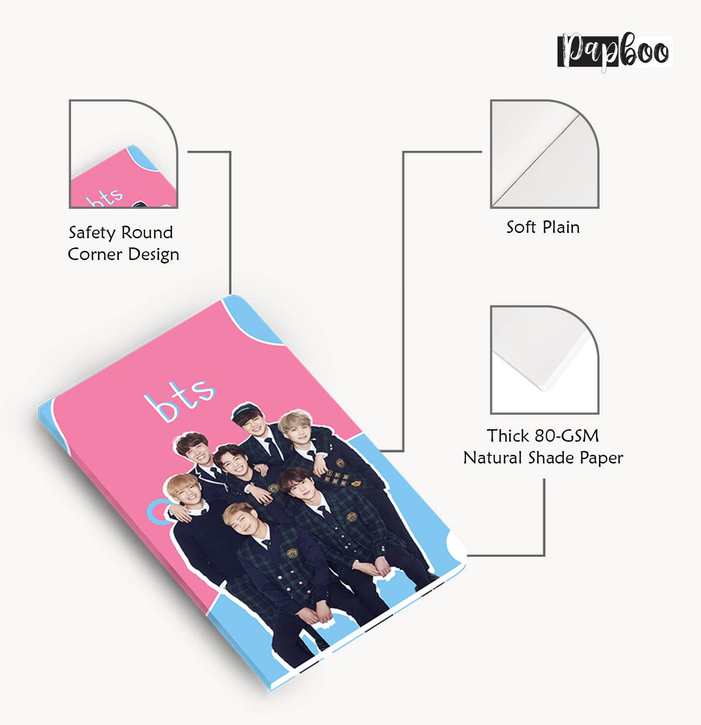 A5 BTS Band Soft Bound Notebook