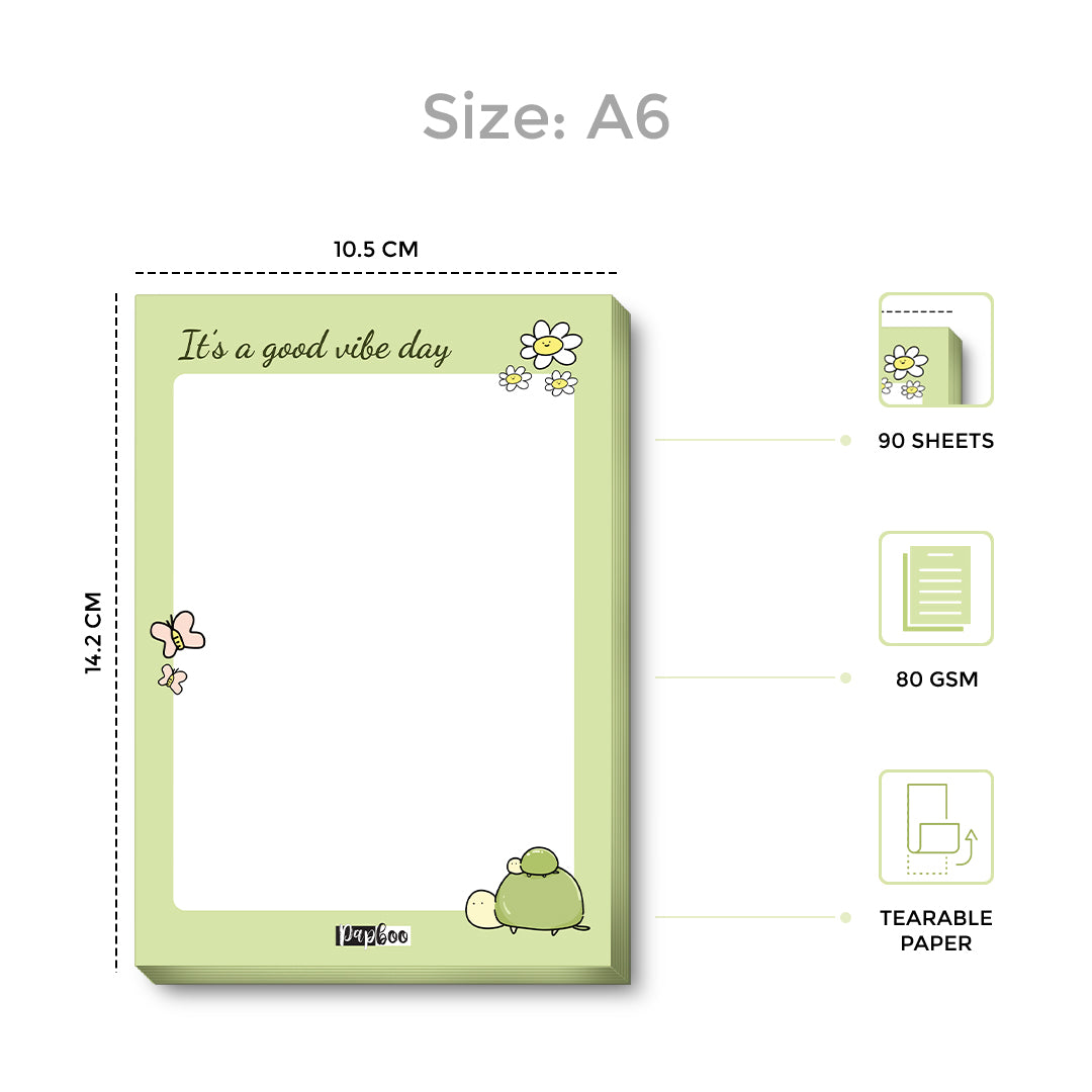 A6 Tear-Off Notepad – Good Vibe