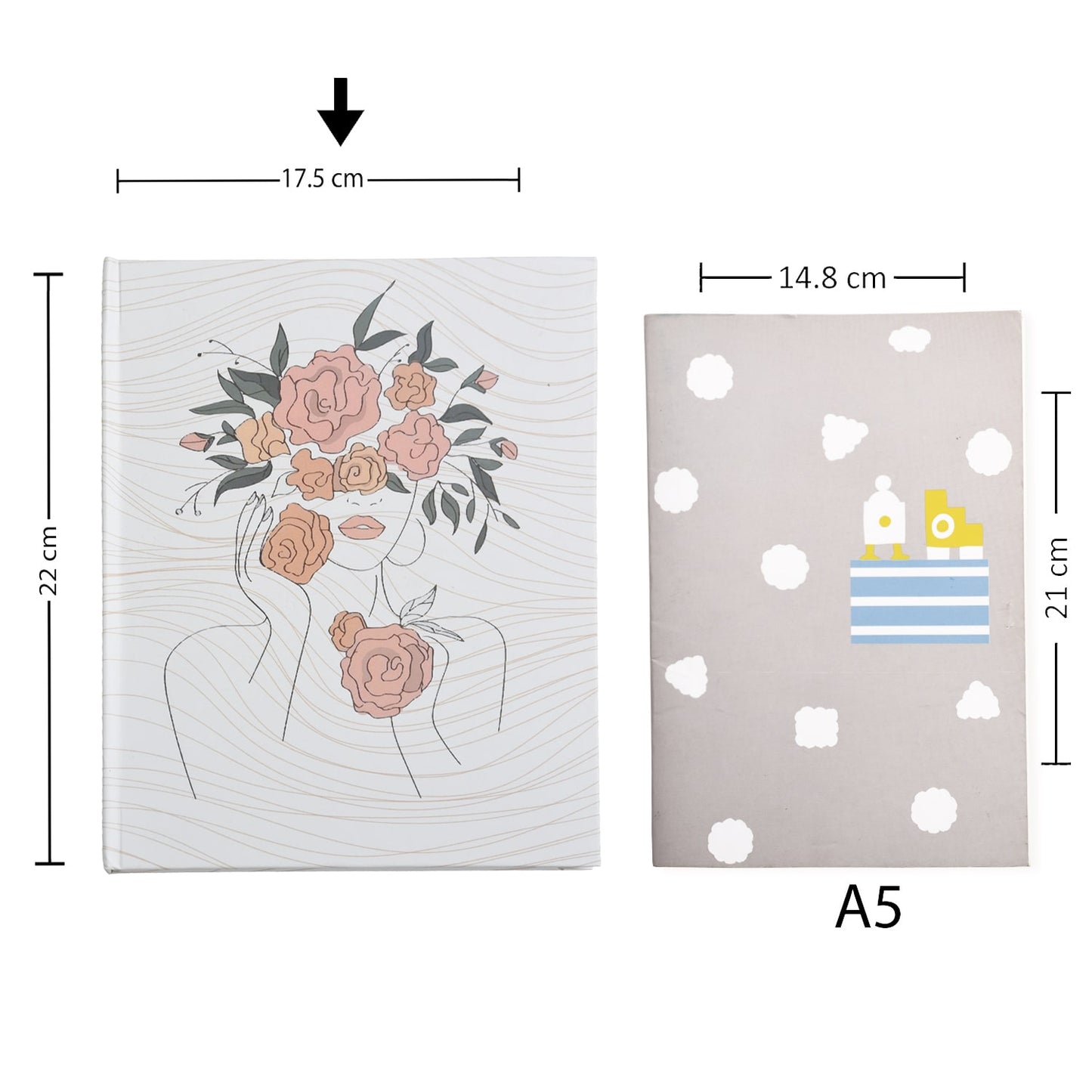 Hardbound – Flower Women l Notebook , Diary – Ruled