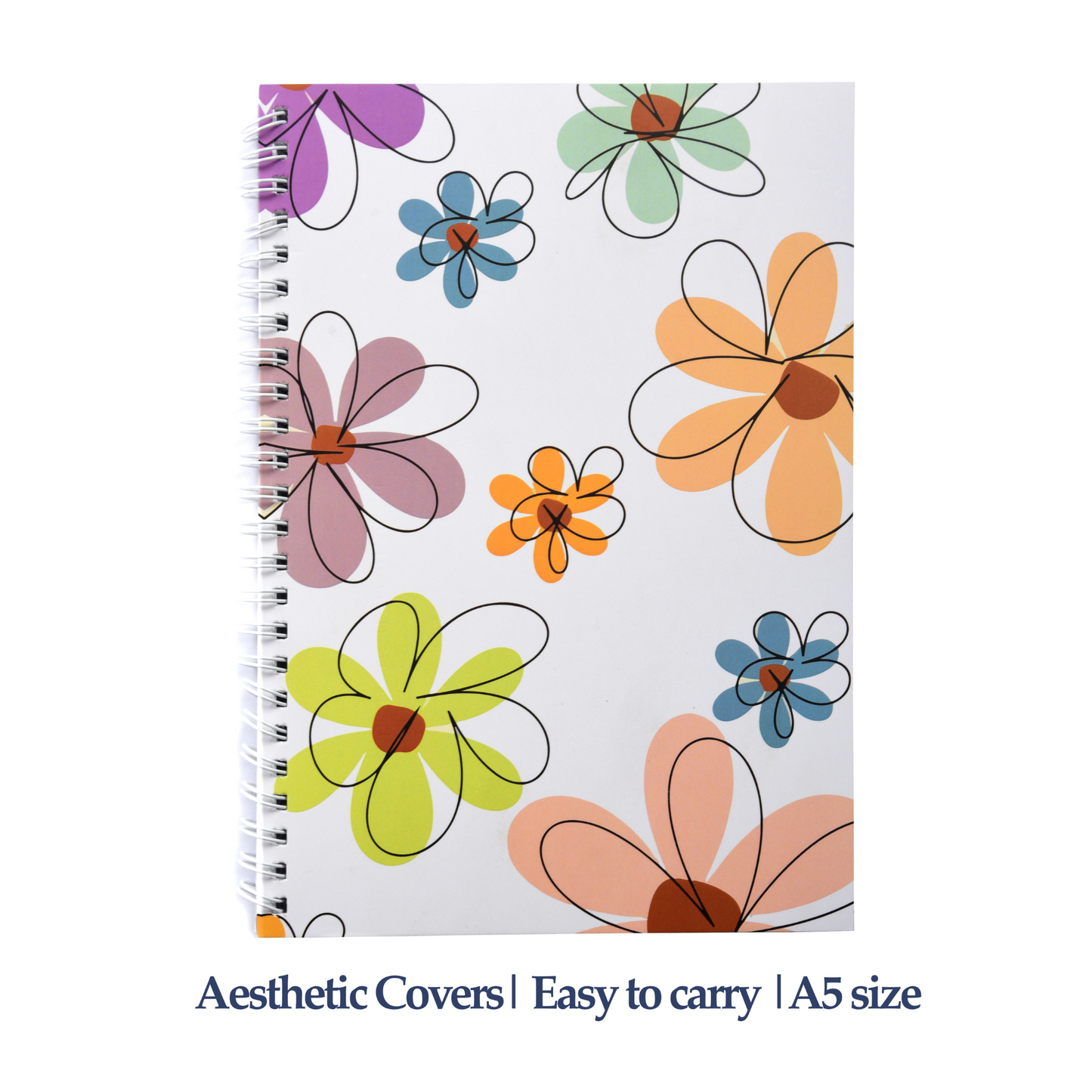 White floral Re-writable Notebook