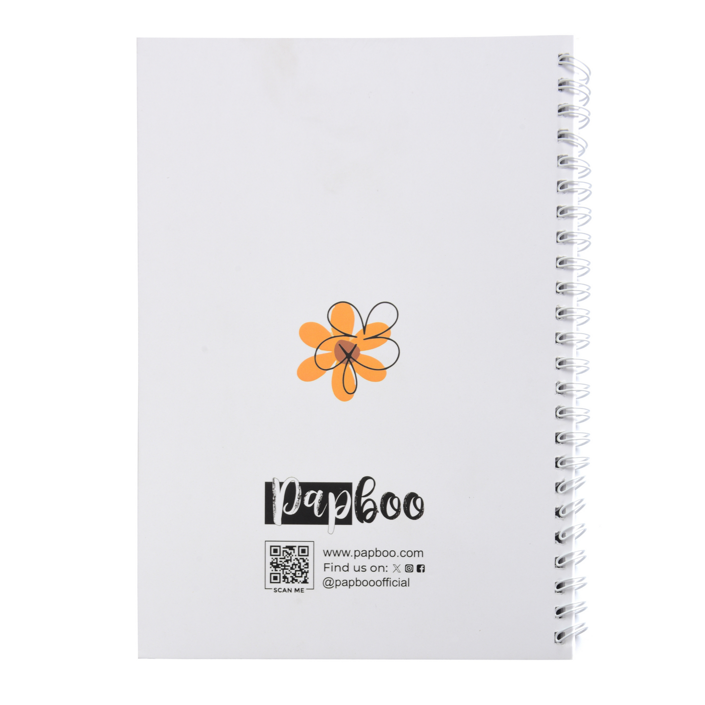 White floral Re-writable Notebook