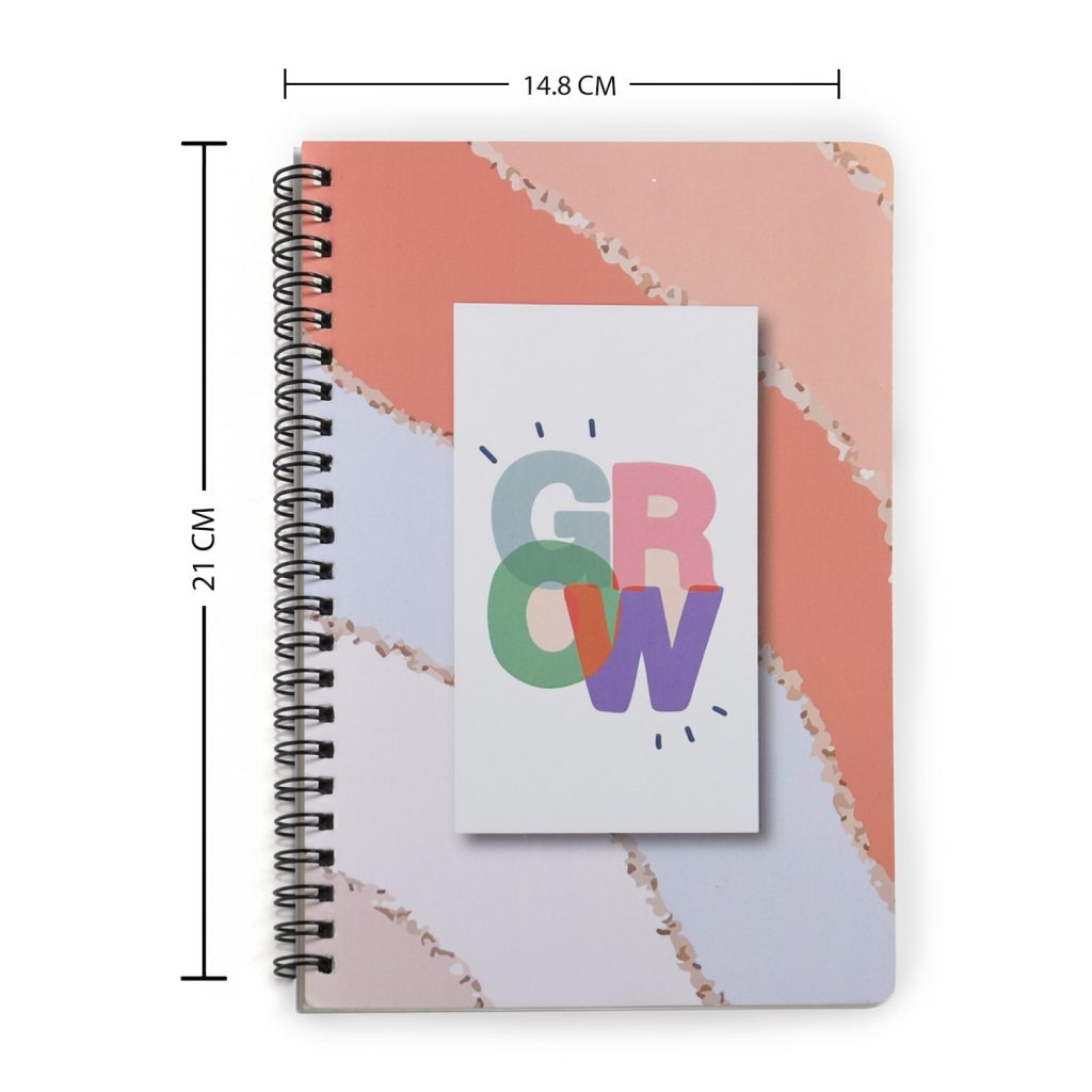 GROW ,Easy to Carry Spiral Wiro Notebook – Dot Grid
