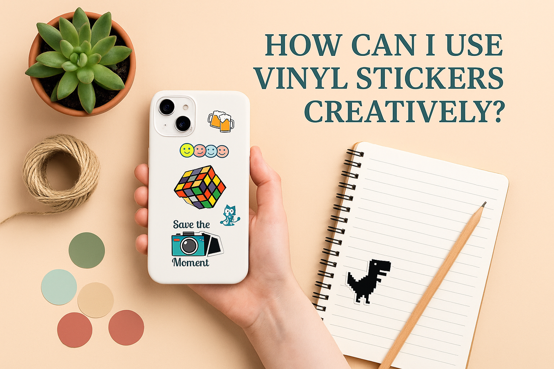 How can I use vinyl stickers creatively?