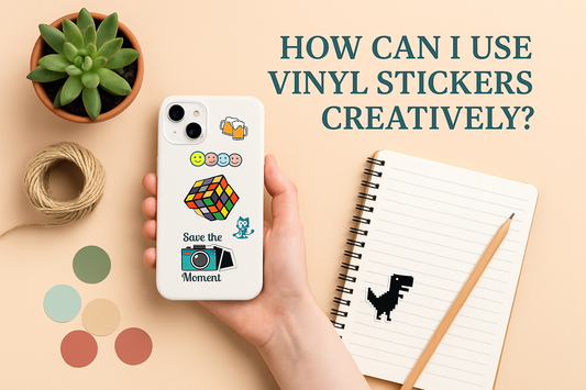 How can I use vinyl stickers creatively?