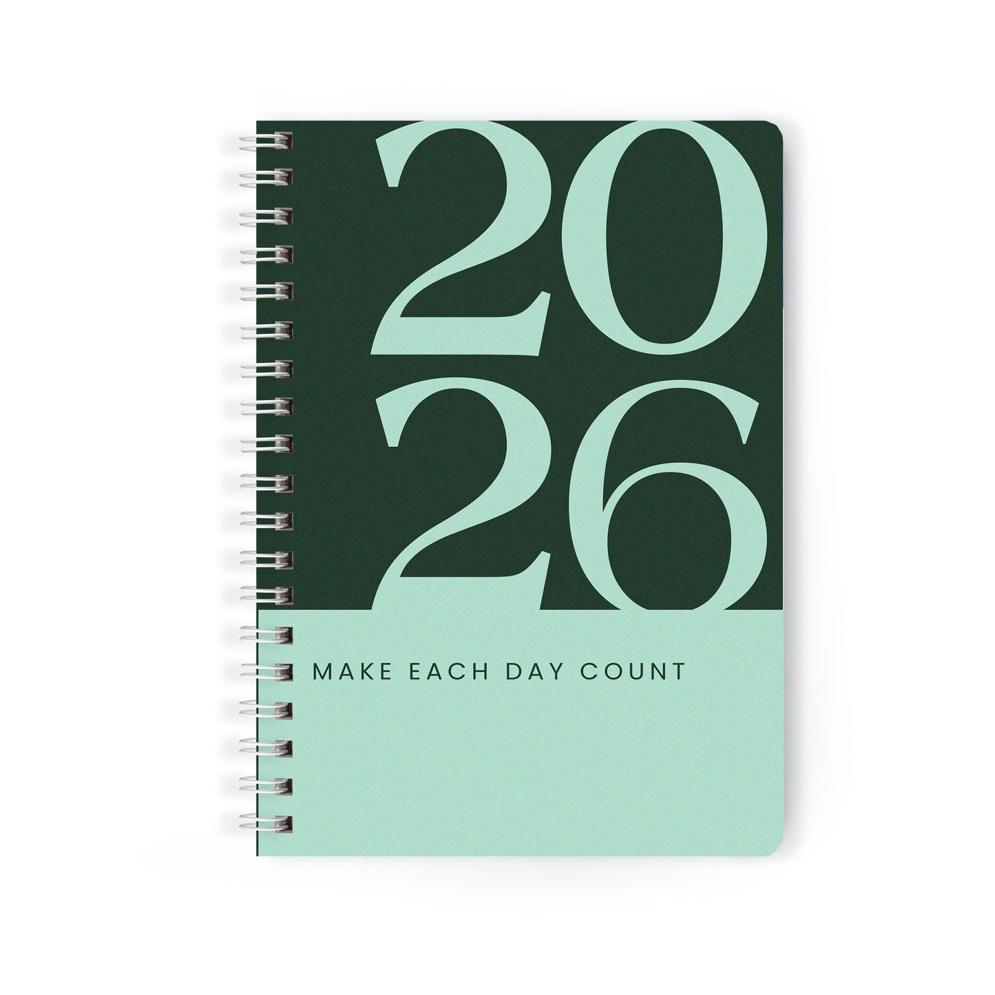 2026 Wiro Hardcover Diary with Calendar  (Green)
