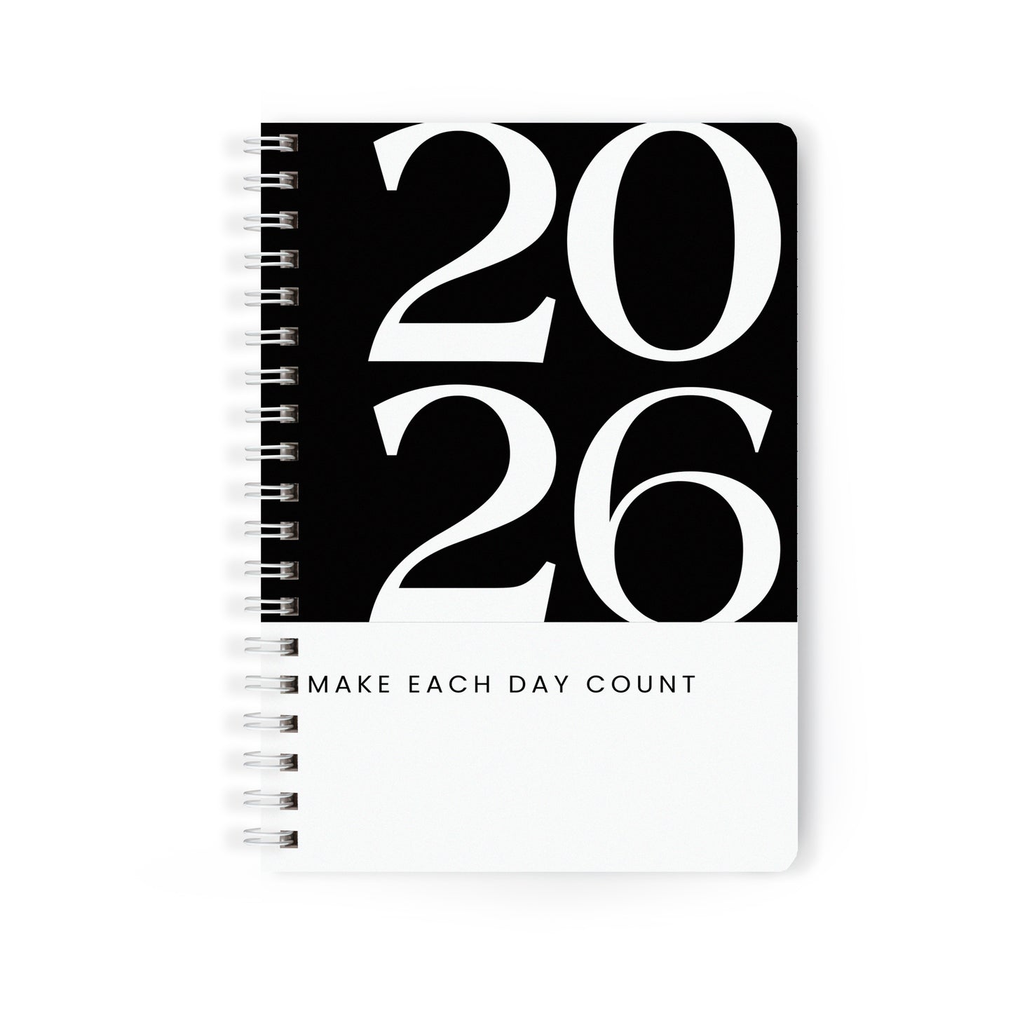 2026 Wiro Hardcover Diary with Calendar  (Black)