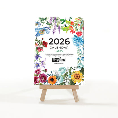 2026 Desk Calendar with Stand - Floral