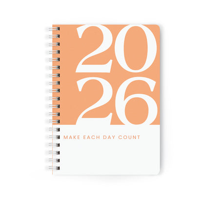 2026 Wiro Hardcover Diary with Calendar  (Orange)