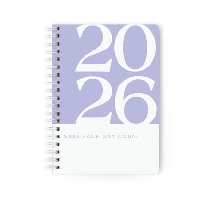 2026 Wiro Hardcover Diary with Calendar  (Purple)