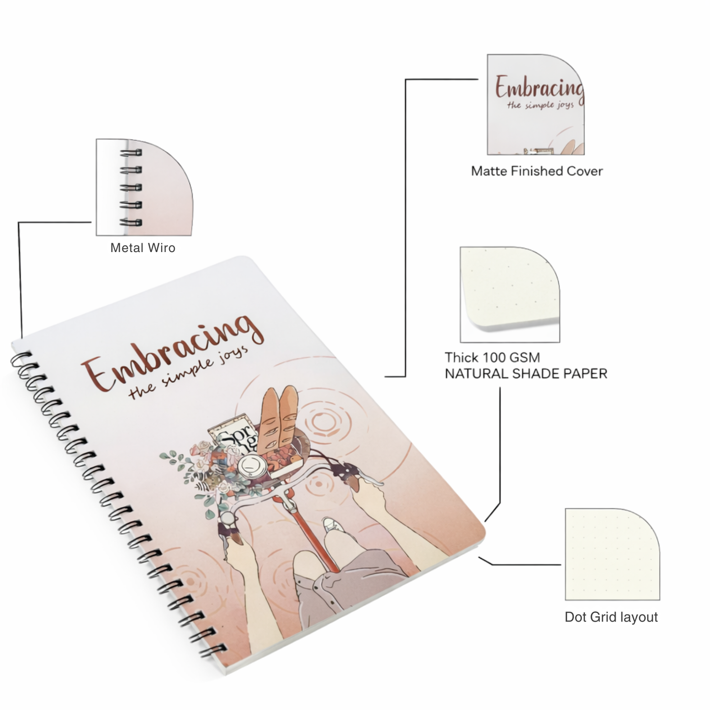 Embracing - Wiro Dot Grid Journal