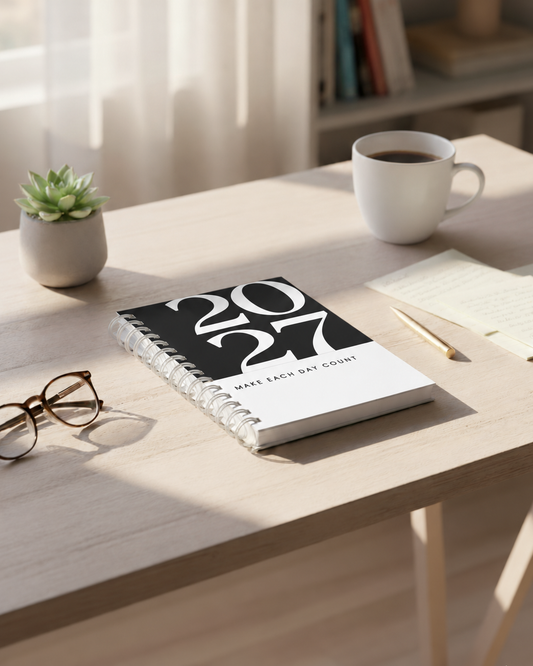 2027 Wiro Hardcover Diary with Calendar  (Black)
