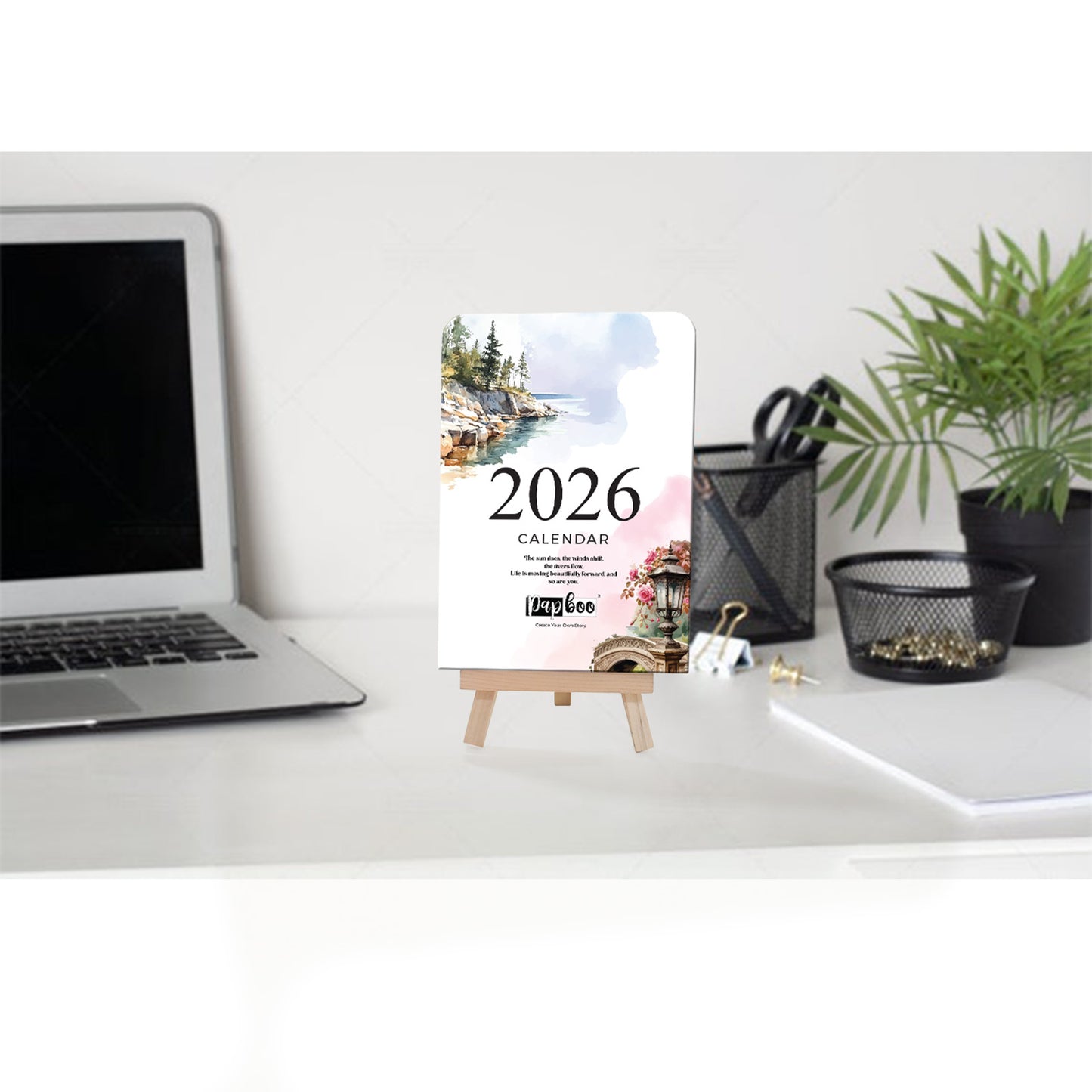 2026 Desk Calendar with Stand - Scenery
