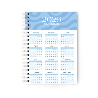 2026 Wiro Hardcover Diary with Calendar  (Blue)