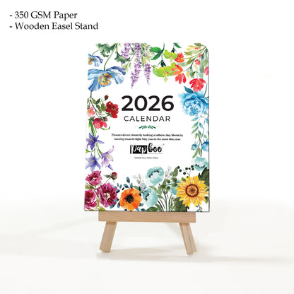 2026 Desk Calendar with Stand - Floral