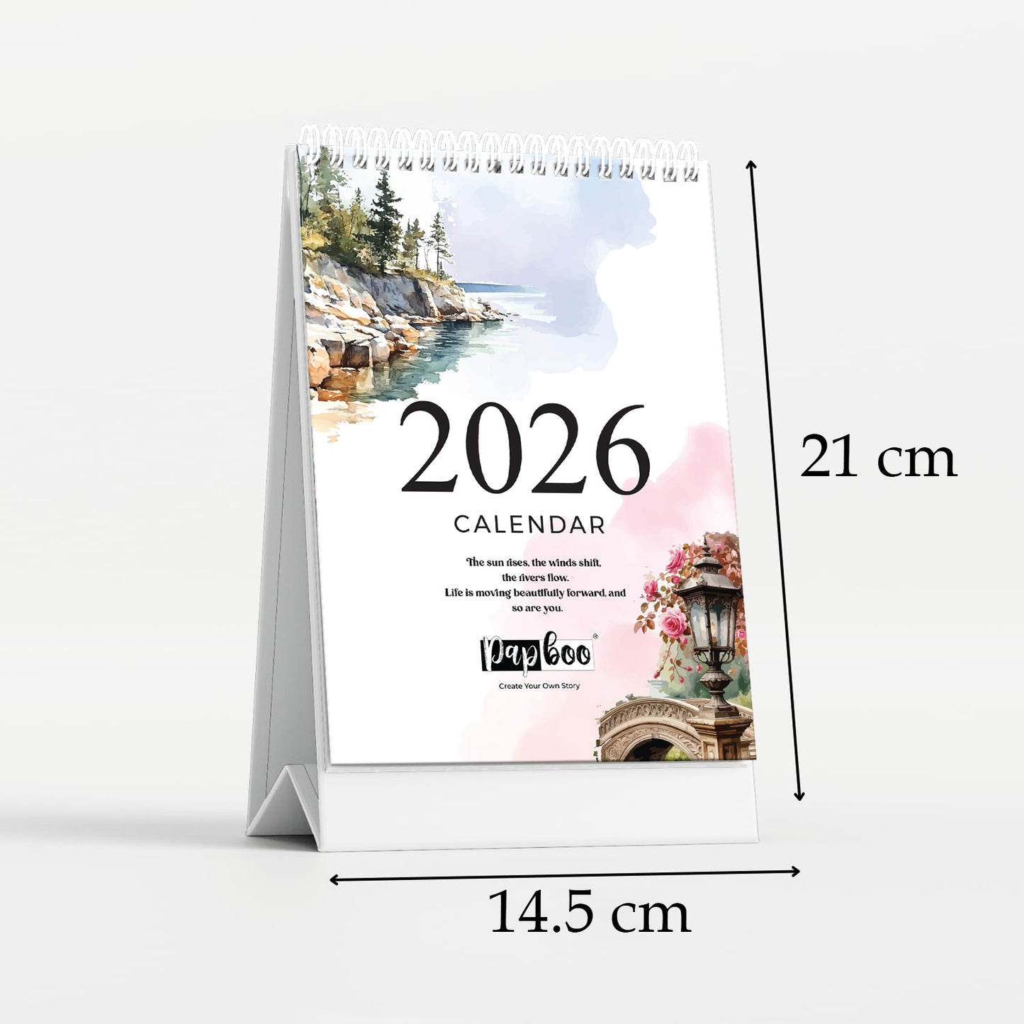 Papboo 2026 Desk Calendar - Art Edition (Scenary)