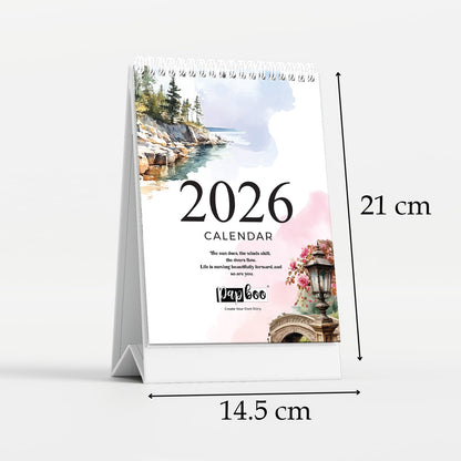 Papboo 2026 Desk Calendar - Art Edition (Scenary)
