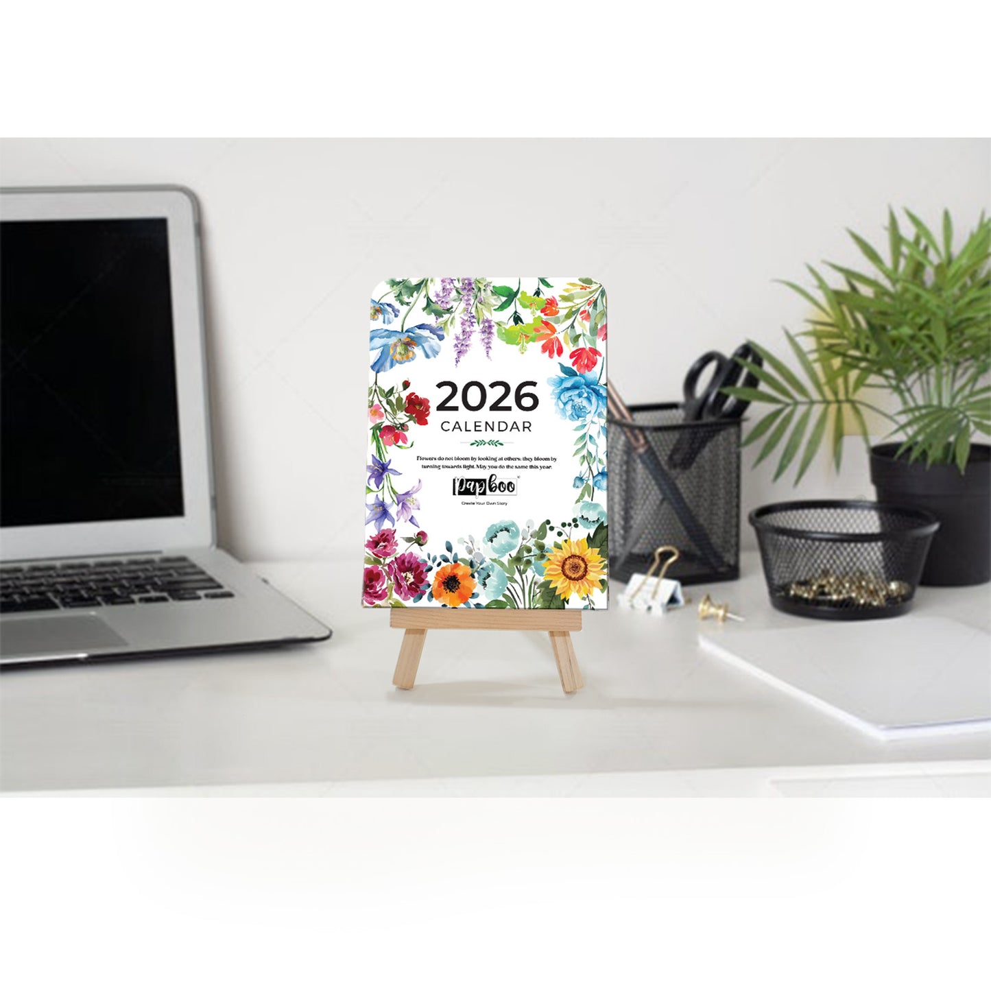 2026 Desk Calendar with Stand - Floral