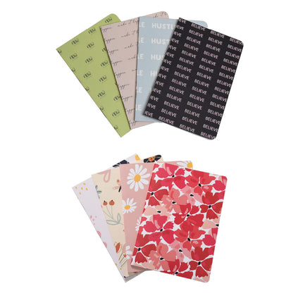 Motivational & Floral - Set of 8 Notebooks