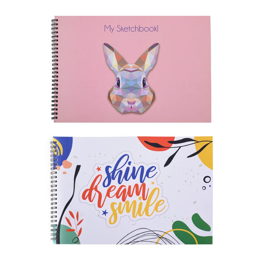 Rabbit & Shine- A5 Sketchbook (Pack Of 2)