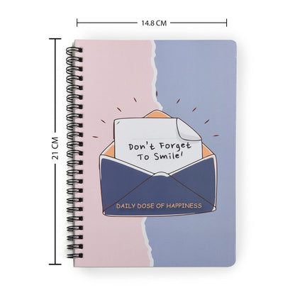 Pack of 9, SMILE Spiral Wiro Notebook -  Dot Grid (Navratri Special)