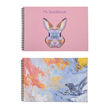 Rabbit & Marble- A5 Sketchbook (Pack Of 2)