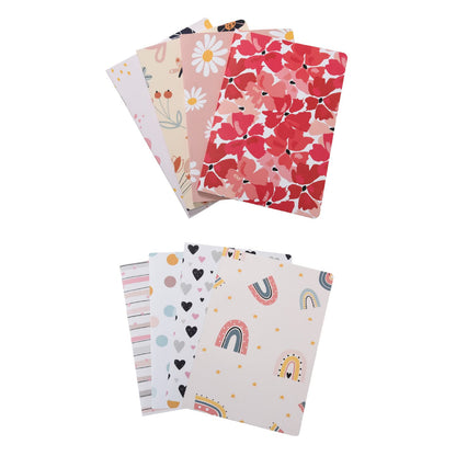 Abstract & Floral - Set of 8 Notebooks