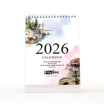 Papboo 2026 Desk Calendar - Art Edition (Scenary)