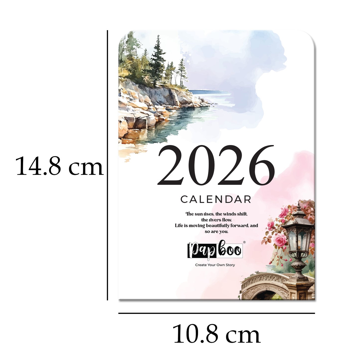 2026 Desk Calendar with Stand - Scenery