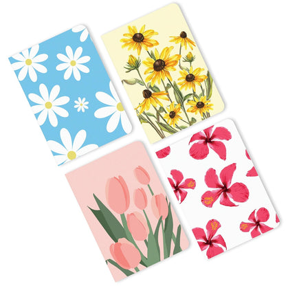 Floral Ruled- Set of 4 Notebooks