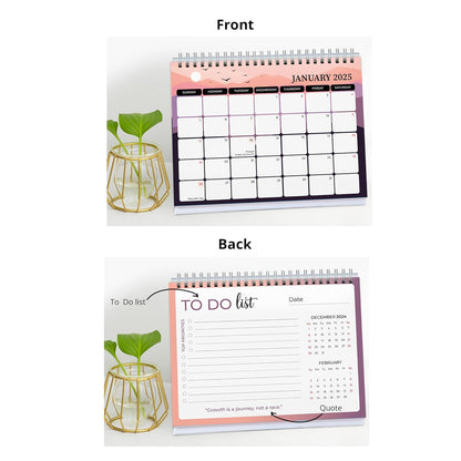 2025 Desk Calendar With To-do List Planner and Sticker Sheet - Landscapes