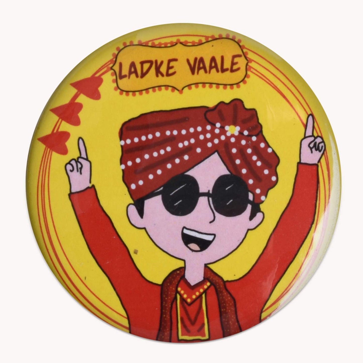 Ladke wale 63 MM Badges (Pack of 15)