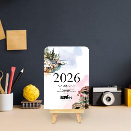 2026 Desk Calendar with Stand - Scenery