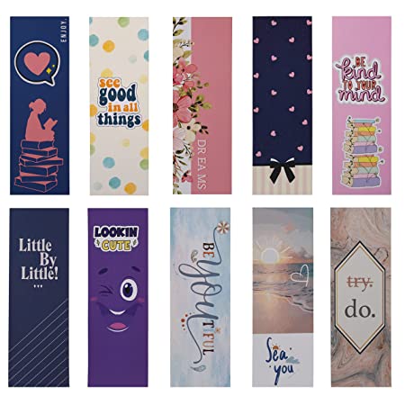 Papboo Designer Bookmarks Set of 10, Design- 2