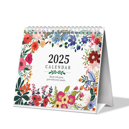 2025 Desk Calendar With To-do List Planner and Sticker Sheet - Floral