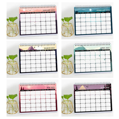 2025 Desk Calendar With To-do List Planner and Sticker Sheet - Landscapes