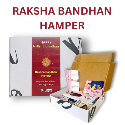 Papboo Raksha Bandhan Hamper For Sister With 1 Brownie Bar, 1 Hardcover Diary, 1 To DO list, 1 Pen, 5 Bookmark, 2 Rakhi Cards