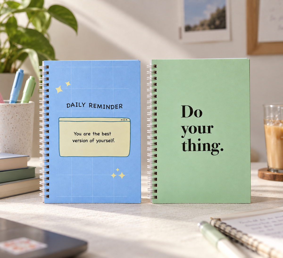 Daily Reminder & Do Your Thing Combo Re-writable Notebook