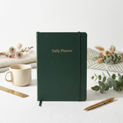 Executive Daily Planner For 3 Months - Green