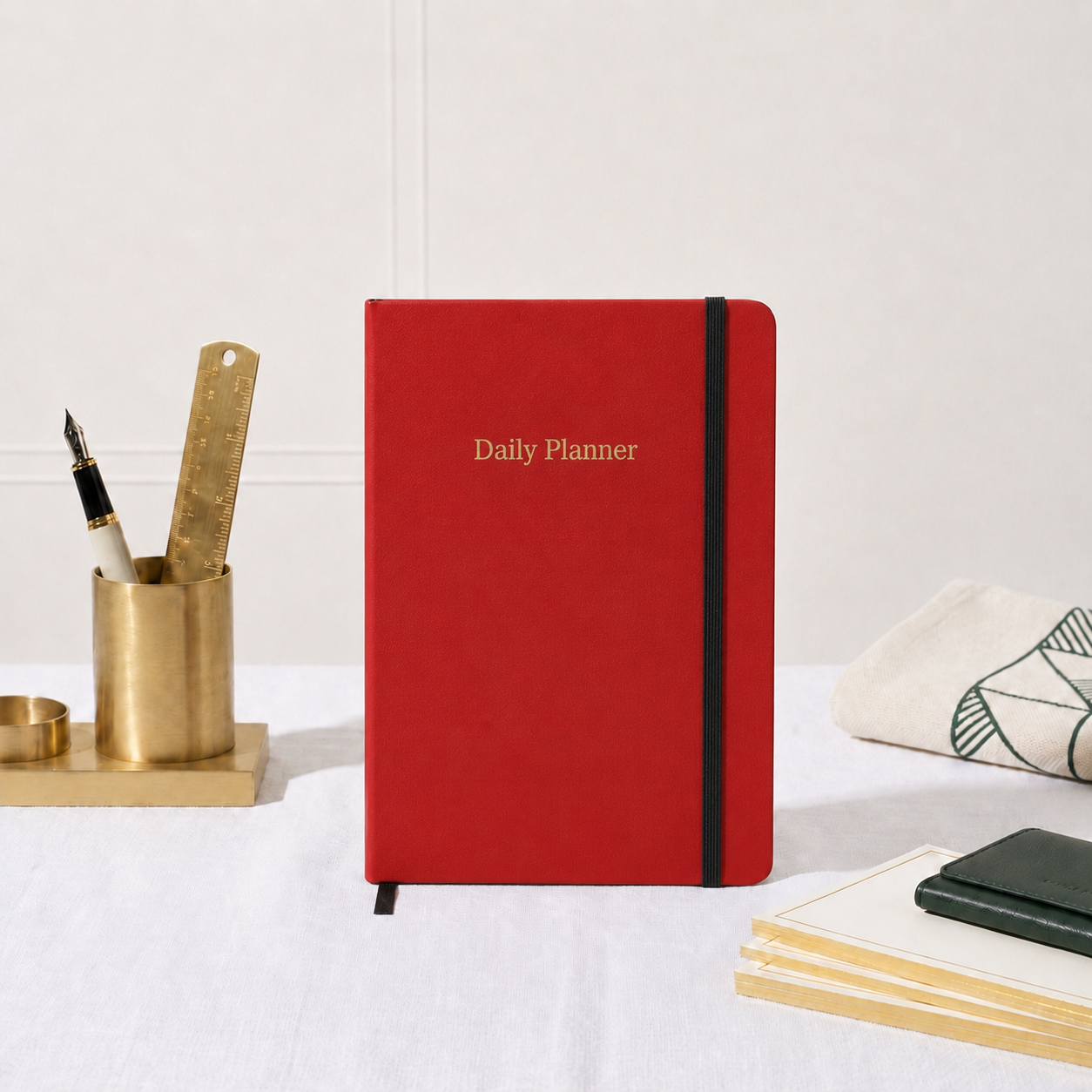 Executive Daily Planner For 3 Months - Red