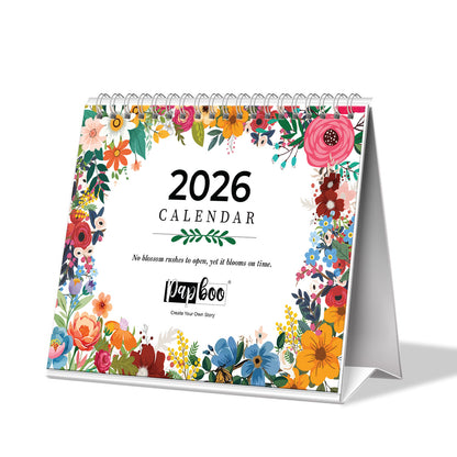 2026 Desk Calendar With To-do List Planner and Sticker Sheet - Floral