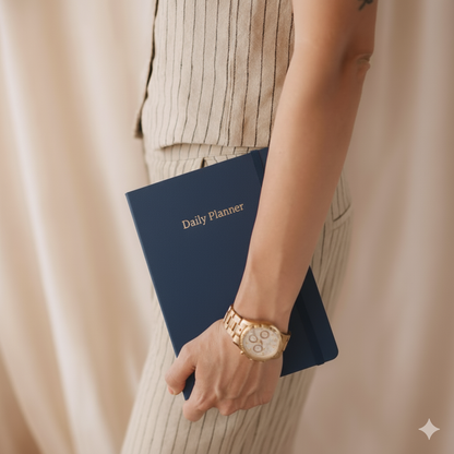 Executive Daily Planner For 3 Months - Blue